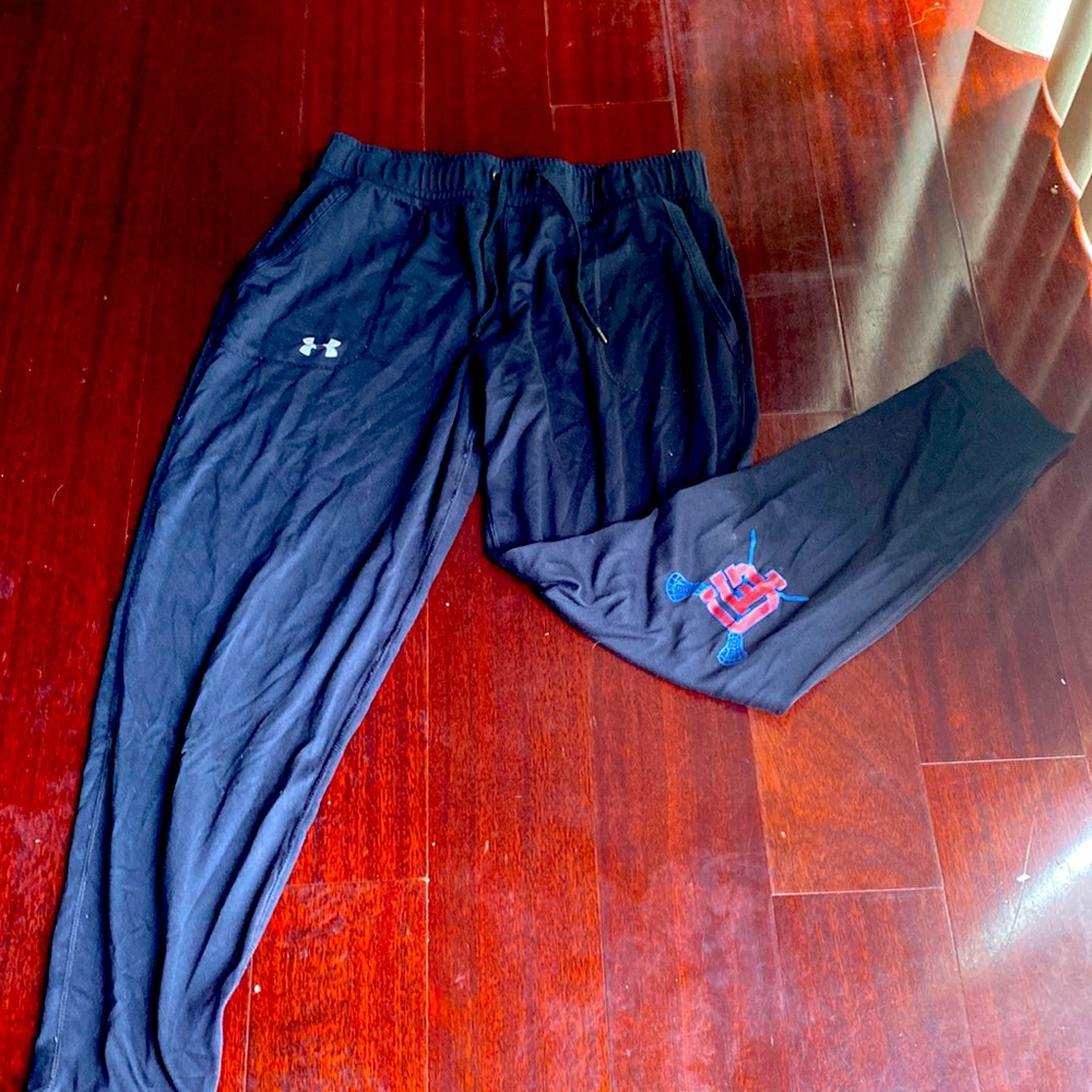 Black under armour joggers.
